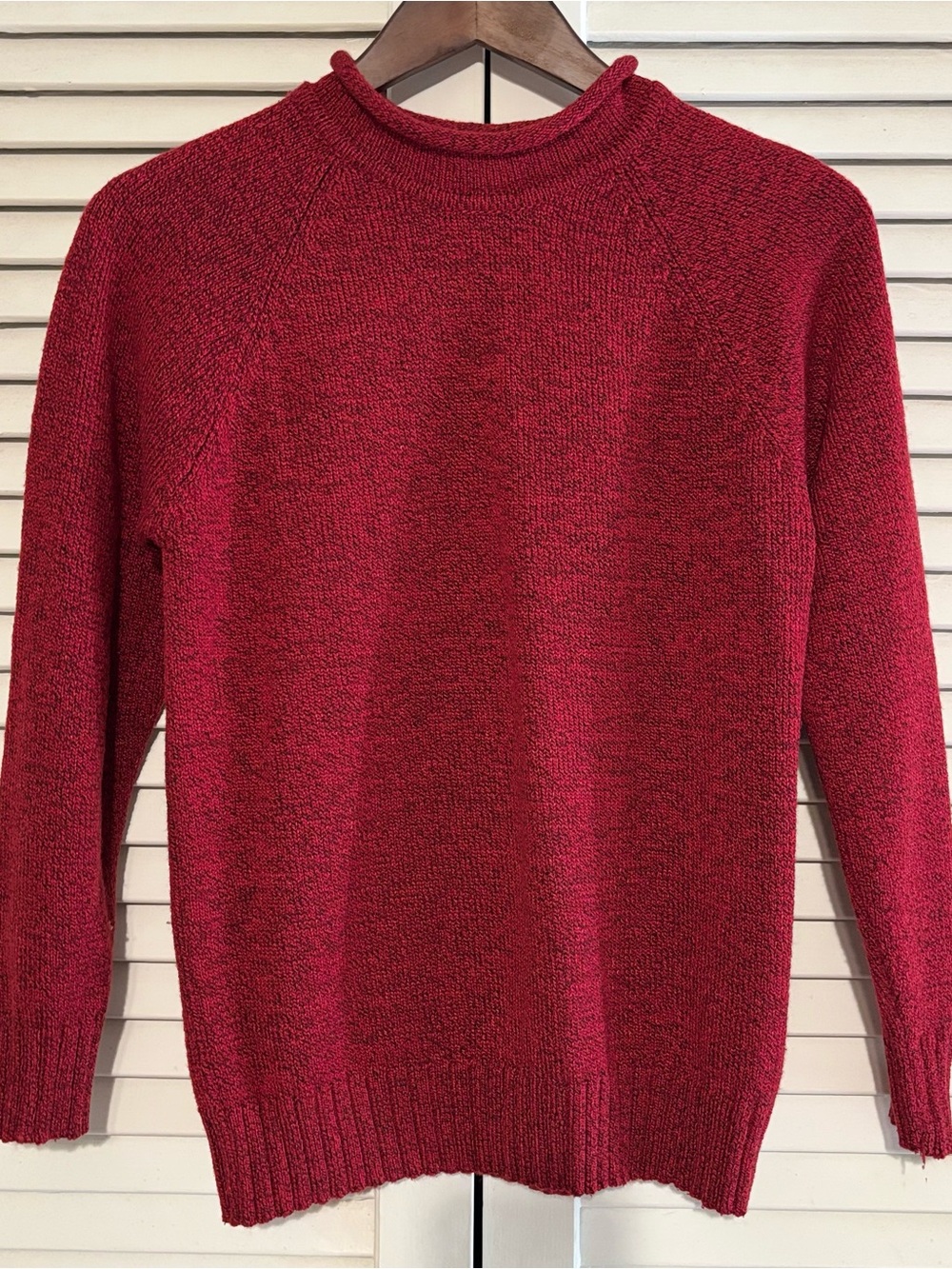 Basic Editions Men's Crewneck Sweater in Deep Red